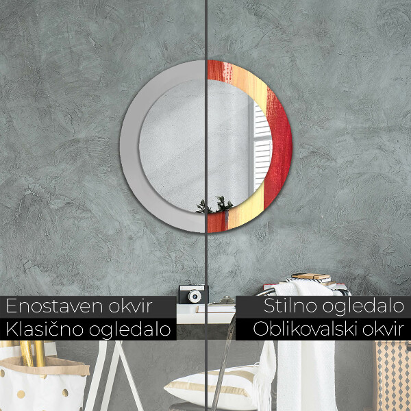 Kulaté dekorační zrcadlo Abstraktní obrázek