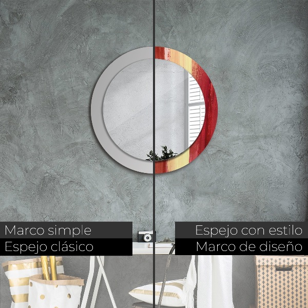 Kulaté dekorační zrcadlo Abstraktní obrázek