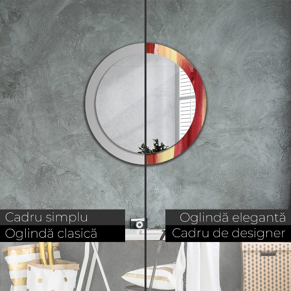 Kulaté dekorační zrcadlo Abstraktní obrázek