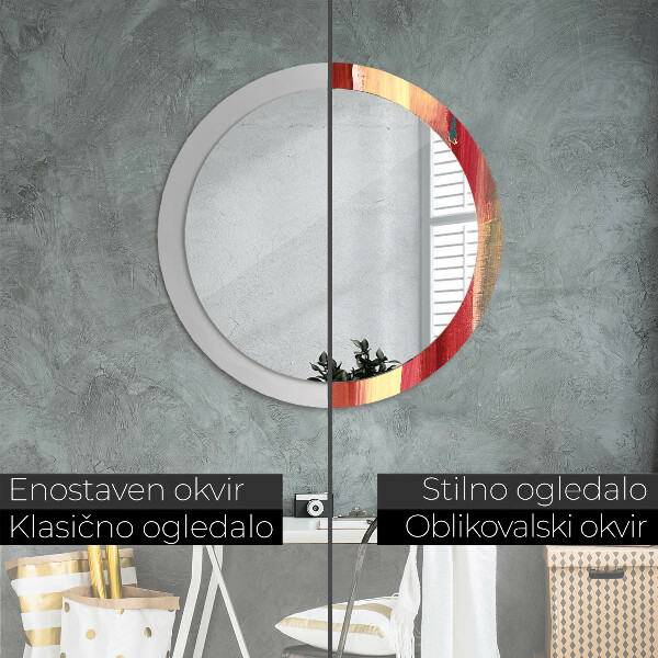 Kulaté dekorační zrcadlo Abstraktní obrázek