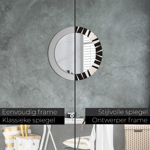 Kulaté dekorační zrcadlo na zeď Geometrie abstrakce