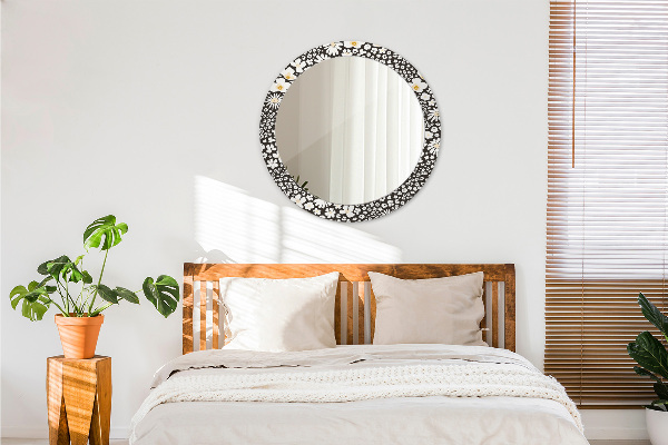 Kulaté dekorační zrcadlo Stokrotka Ivory