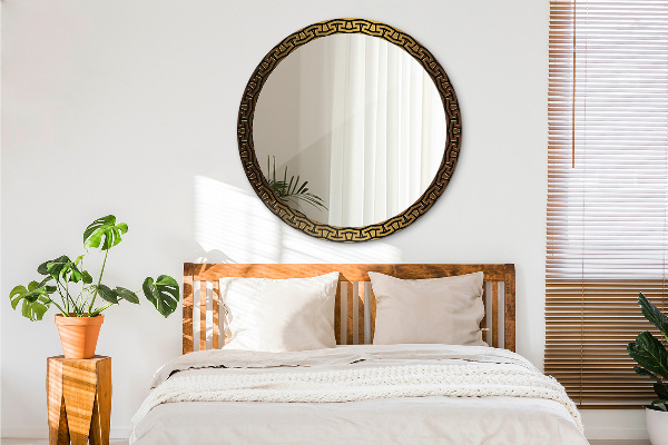 Kulaté zrcadlo rám s potiskem Řecký ozdoba