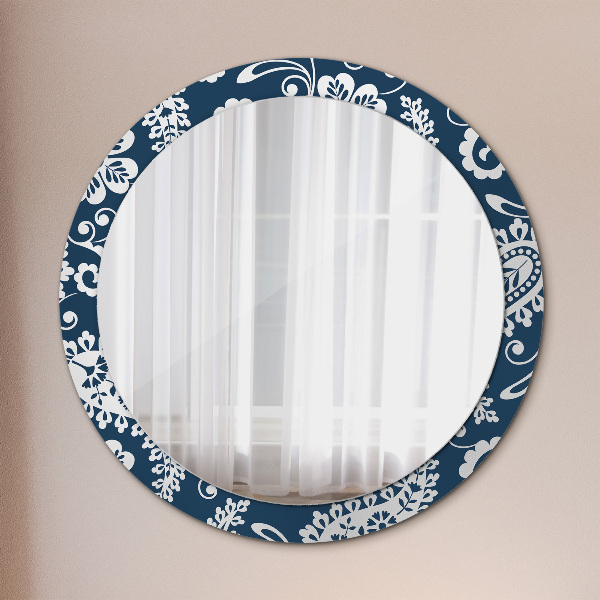 Kulaté zrcadlo s potiskem Paisley složení