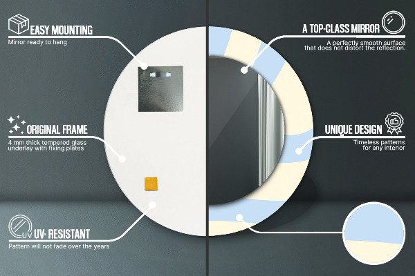 Kulaté dekorační zrcadlo Abstraktní tvar