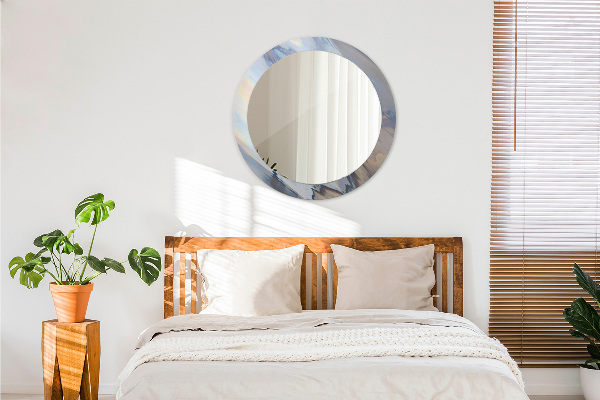 Kulaté dekorační zrcadlo Holografická textura