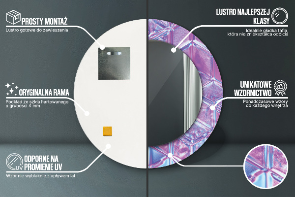 Kulaté dekorační zrcadlo Abstraktní surrealizace