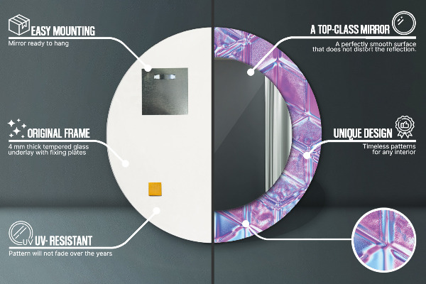 Kulaté dekorační zrcadlo Abstraktní surrealizace