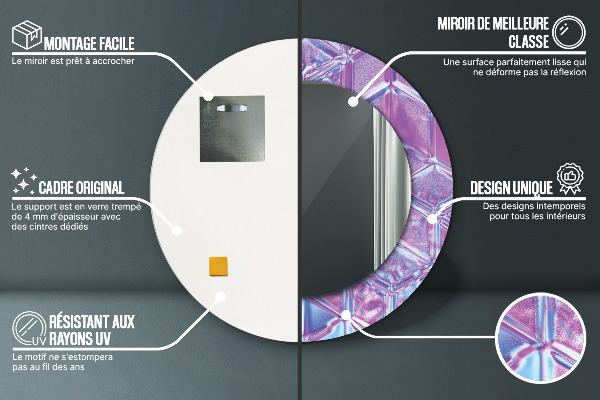 Kulaté dekorační zrcadlo Abstraktní surrealizace