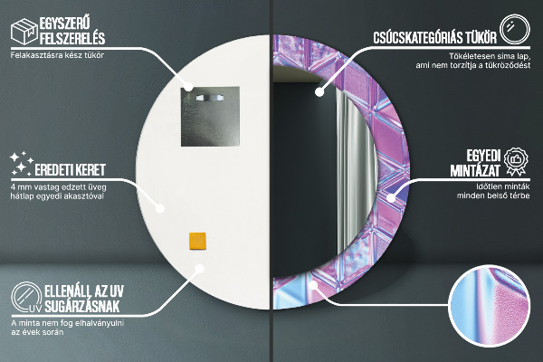 Kulaté dekorační zrcadlo Abstraktní surrealizace