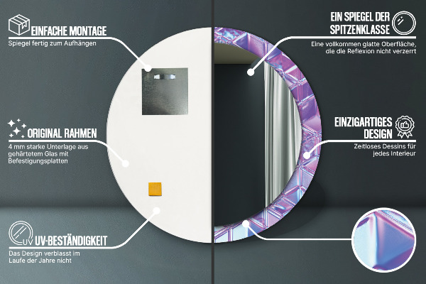 Kulaté dekorační zrcadlo Abstraktní surrealizace