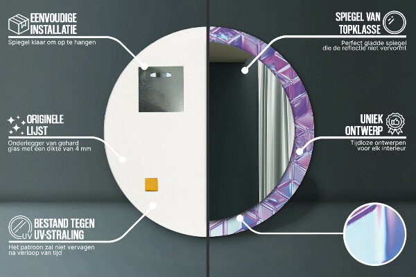 Kulaté dekorační zrcadlo Abstraktní surrealizace