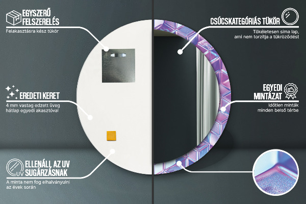 Kulaté dekorační zrcadlo Abstraktní surrealizace