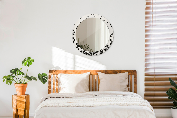 Kulaté dekorační zrcadlo na zeď Abstraktní geometrická
