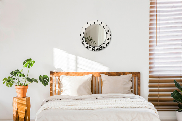 Kulaté dekorační zrcadlo na zeď Abstraktní geometrická