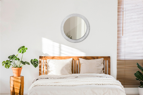 Kulaté zrcadlo s potiskem Betonová textura