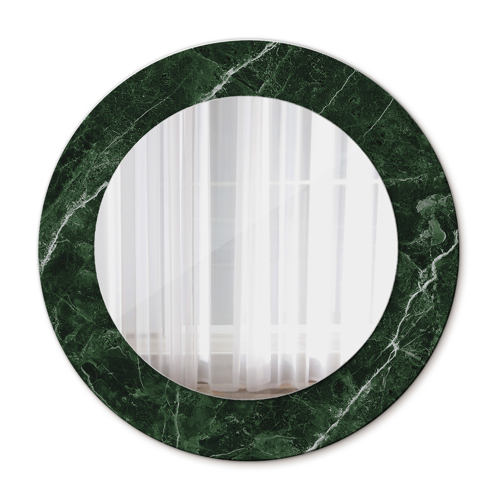 Kulaté dekorační zrcadlo Zelený mramor