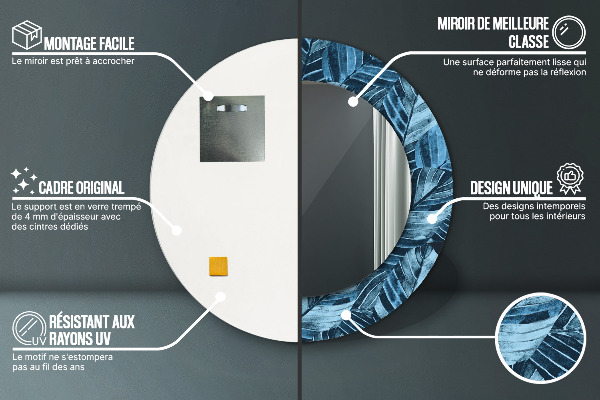 Kulaté zrcadlo s potiskem Džungle odchází