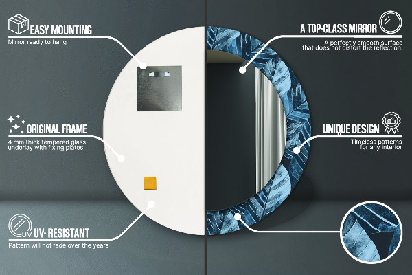 Kulaté zrcadlo s potiskem Džungle odchází