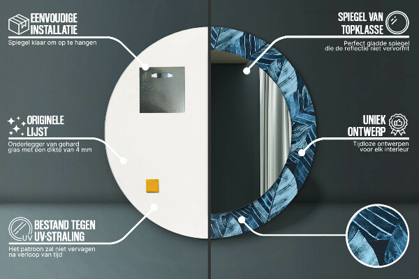 Kulaté zrcadlo s potiskem Džungle odchází