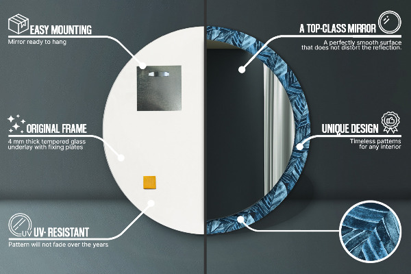 Kulaté zrcadlo s potiskem Džungle odchází