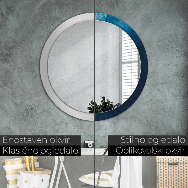 Kulaté zrcadlo rám s potiskem Abstraktní umění