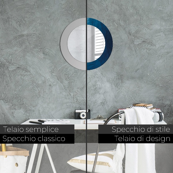 Kulaté zrcadlo rám s potiskem Abstraktní umění