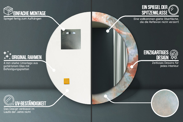 Kulaté zrcadlo s potiskem Onyx kuličky