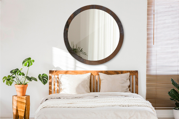 Kulaté dekorační zrcadlo Kovový rustikální