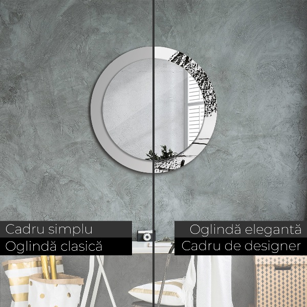 Kulaté dekorační zrcadlo Vzor graffiti