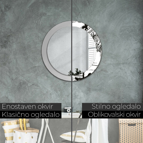 Kulaté dekorační zrcadlo Vzor graffiti