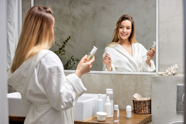 Obdélníkové zrcadlo s bílým rámem 60x40 cm