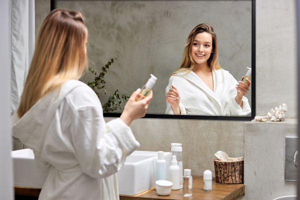 Obdélníkové ložnicové zrcadlo černý rám 80x60 cm