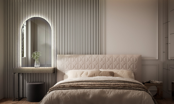 Polooválné zrcadlo s osvětlením 60x100 cm