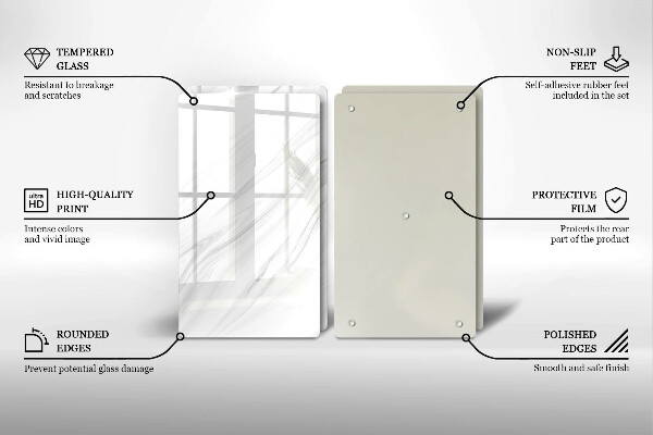 Sklo za varnou desku Jemný mramor