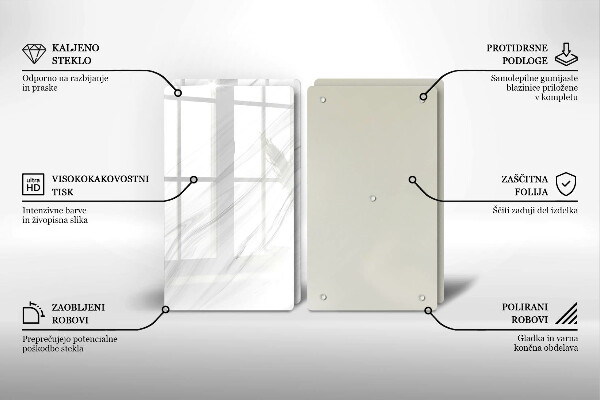 Sklo za varnou desku Jemný mramor