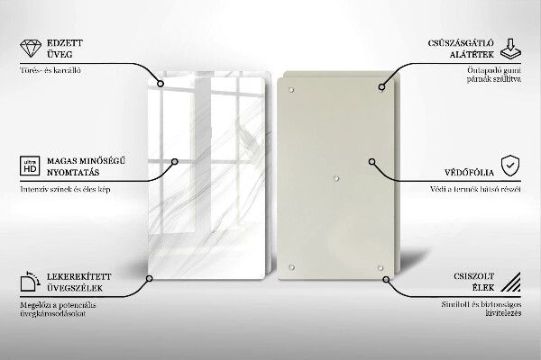 Sklo za varnou desku Jemný mramor