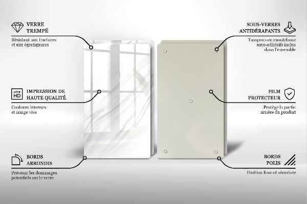 Sklo za varnou desku Jemný mramor