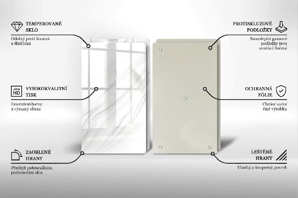 Sklo za varnou desku Jemný mramor