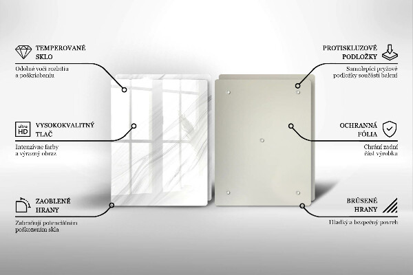 Sklo za varnou desku Jemný mramor