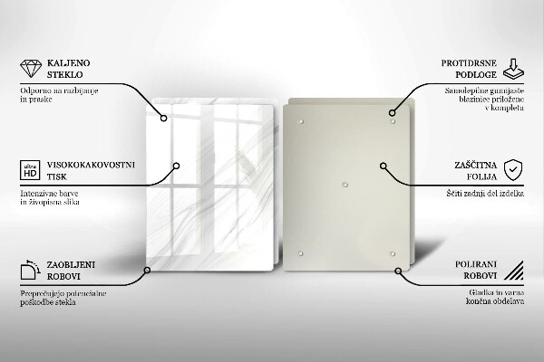 Sklo za varnou desku Jemný mramor