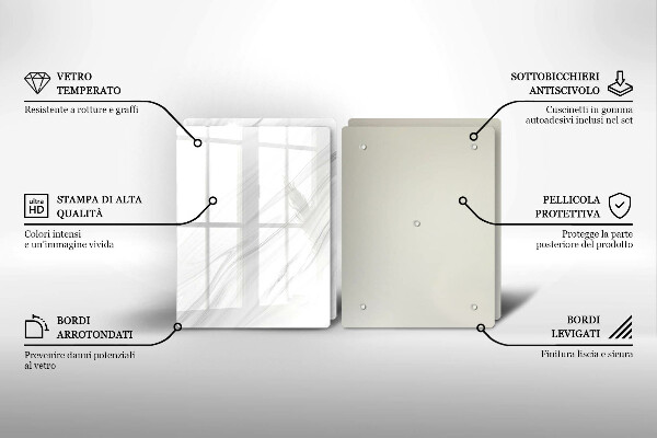 Sklo za varnou desku Jemný mramor