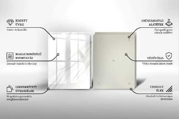 Sklo za varnou desku Jemný mramor