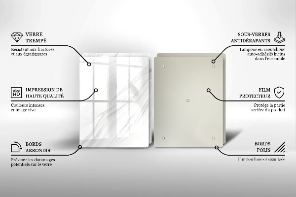 Sklo za varnou desku Jemný mramor