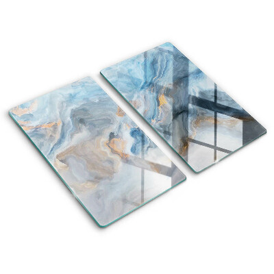 Skleněná deska za sporák Textura mramoru