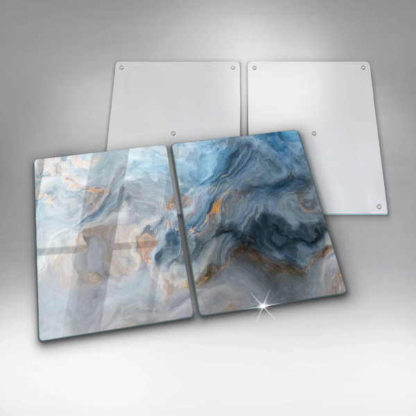 Skleněná deska za sporák Textura mramoru