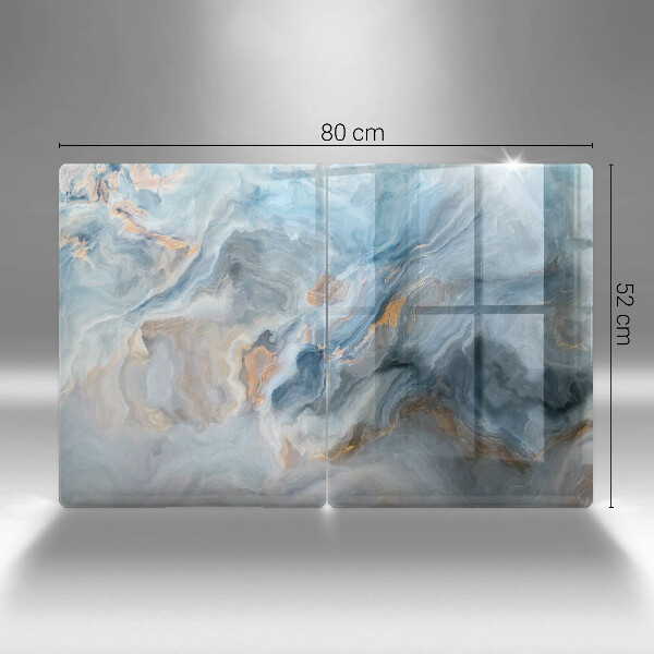 Skleněná deska za sporák Textura mramoru