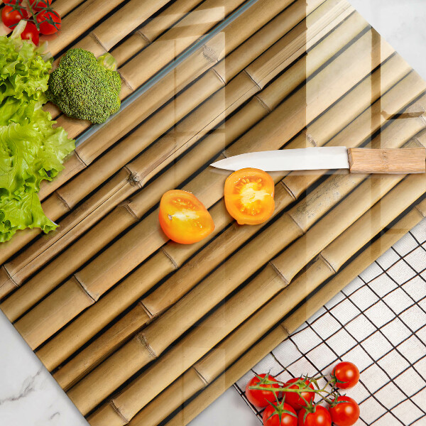 Skleněná deska za sporák Přírodní boho bambus