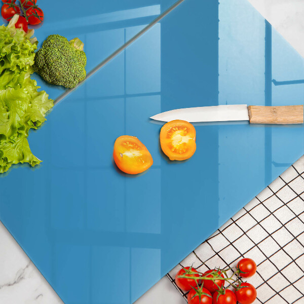 Skleněná deska za sporák Modrá barva