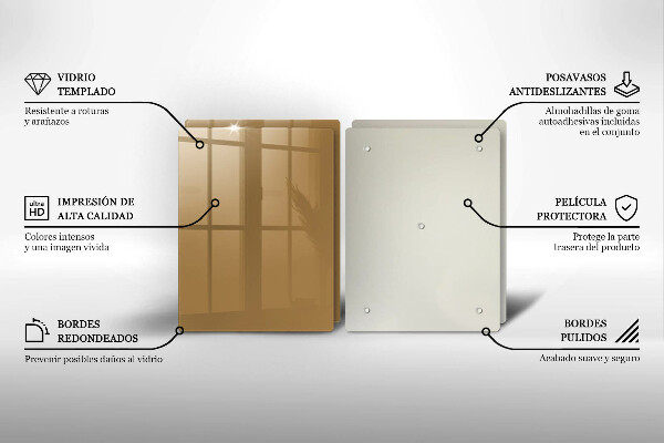 Skleněná deska za sporák Barva béžová